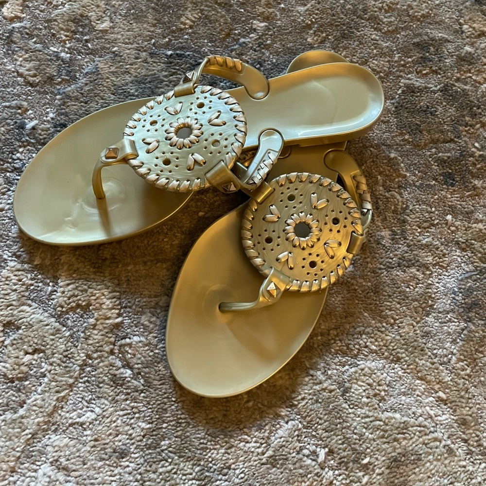 Jack Rogers Georgica Gold Jelly Sandals